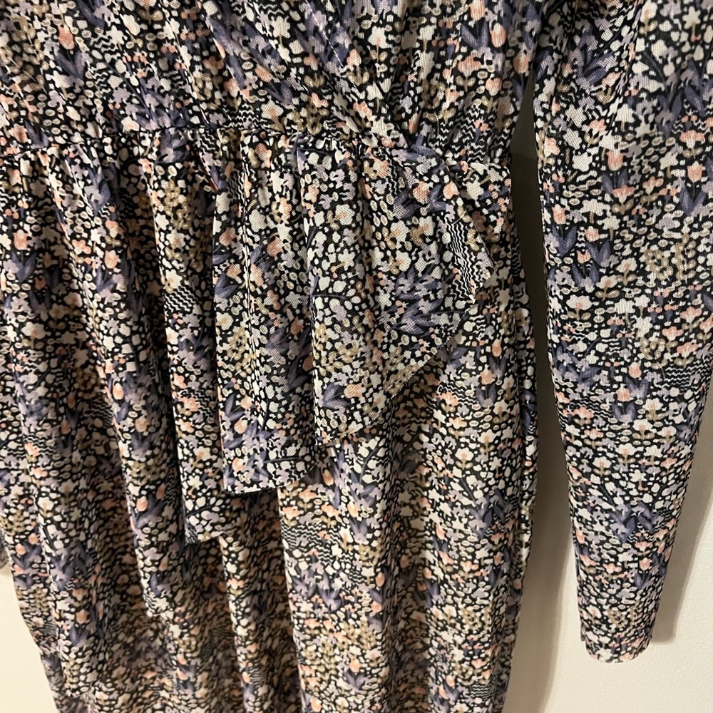 & OTHER STORIES Sheer Floral Midi Ruffle Dress Size 10 - Picture 8 of 13